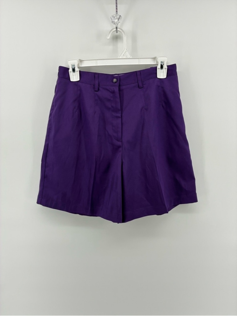 Coral Bay Vibrant Purple Women's Bermudas High Waist Classic Vintage